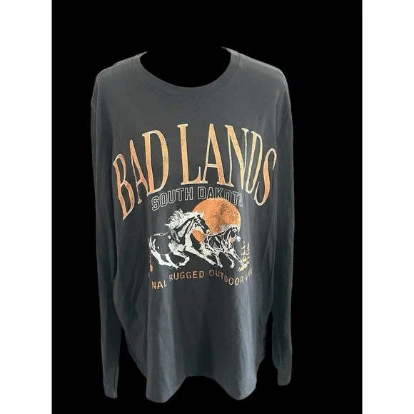 Badlands South Dakota Men's Large Long Sleeve Original Use T-Shirt NWT - Picture 1 of 7